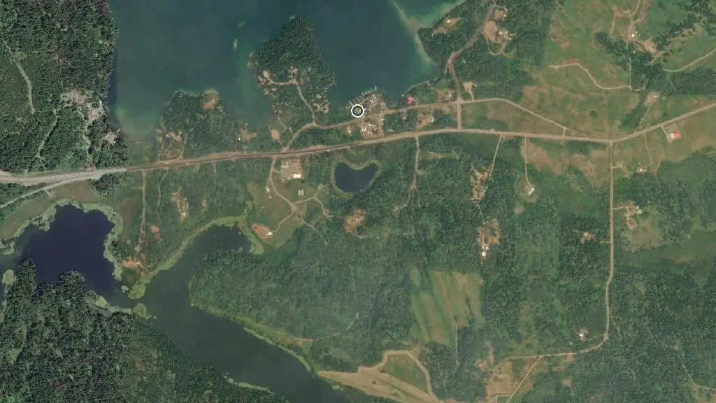 Aerial view of Cottonwood Bay Resort and surroundings