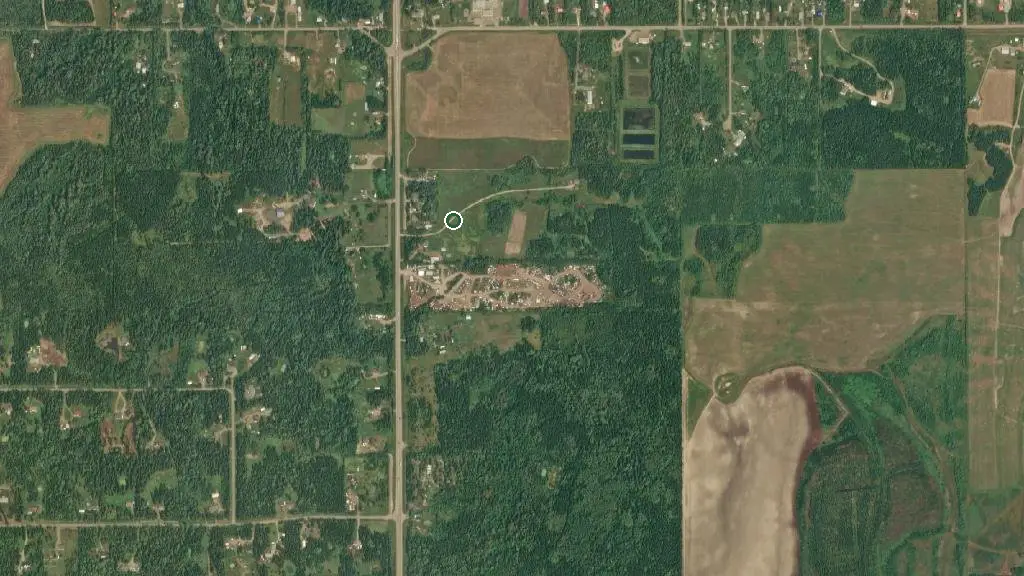 Aerial view of Bee Lazee RV Park & Campground and surroundings