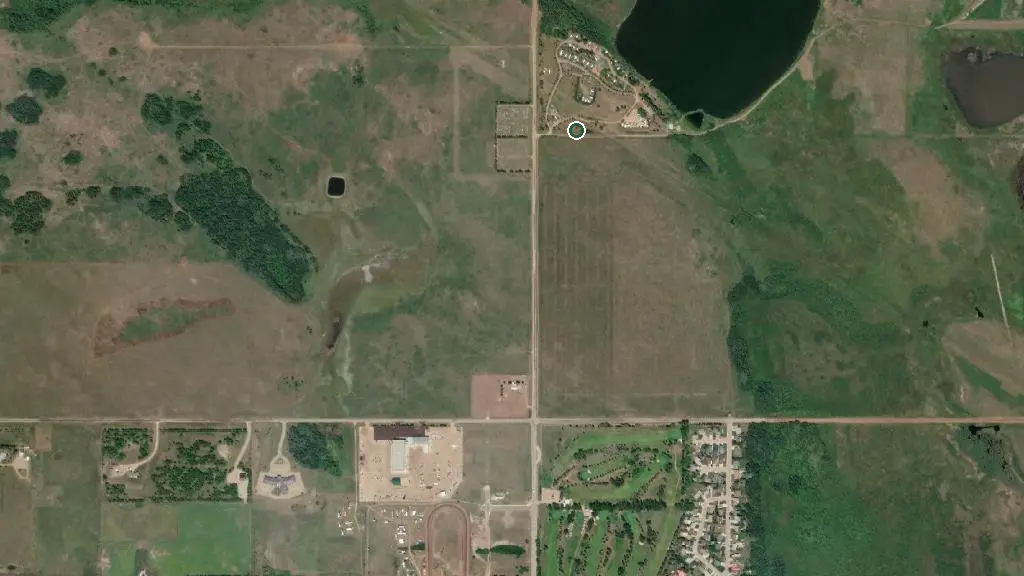 Aerial view of Sedgewick Lake Park Campground and surroundings