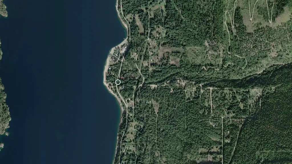 Aerial view of Gray Creek Camping Resort and surroundings