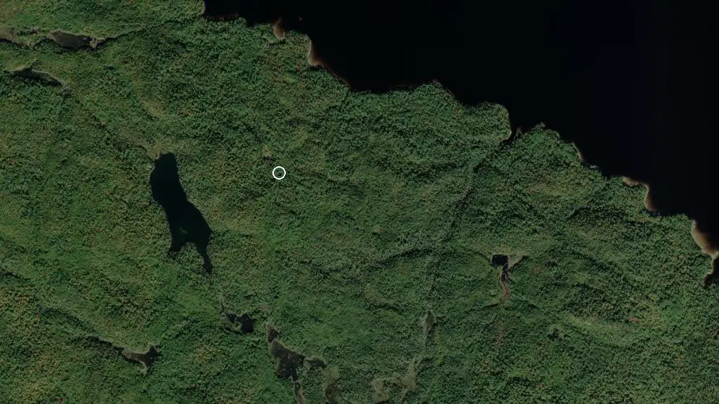 Aerial view of Refuge Abitibi Consolidated and surroundings