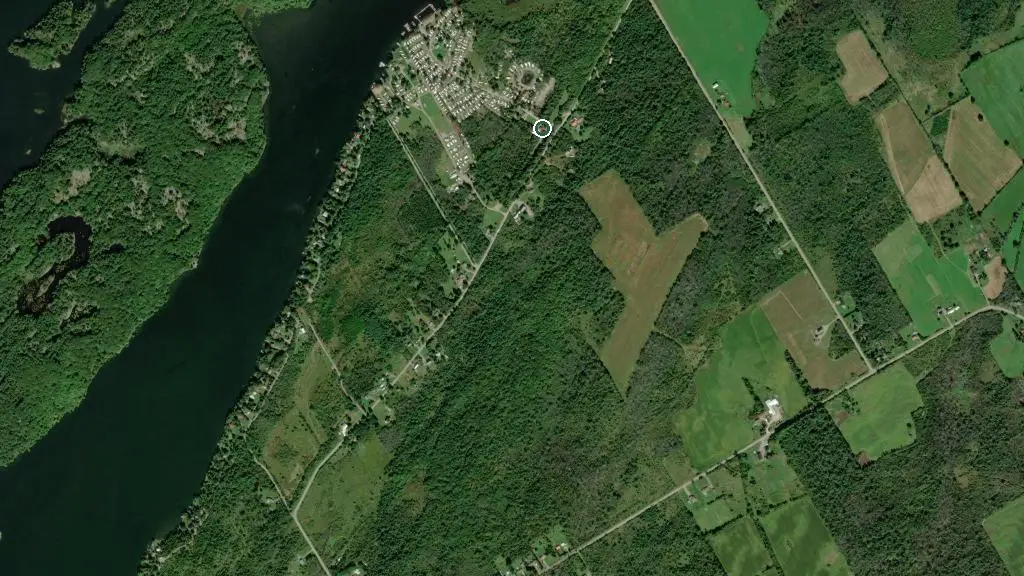 Aerial view of Pleasure Park RV Resort Inc. and surroundings