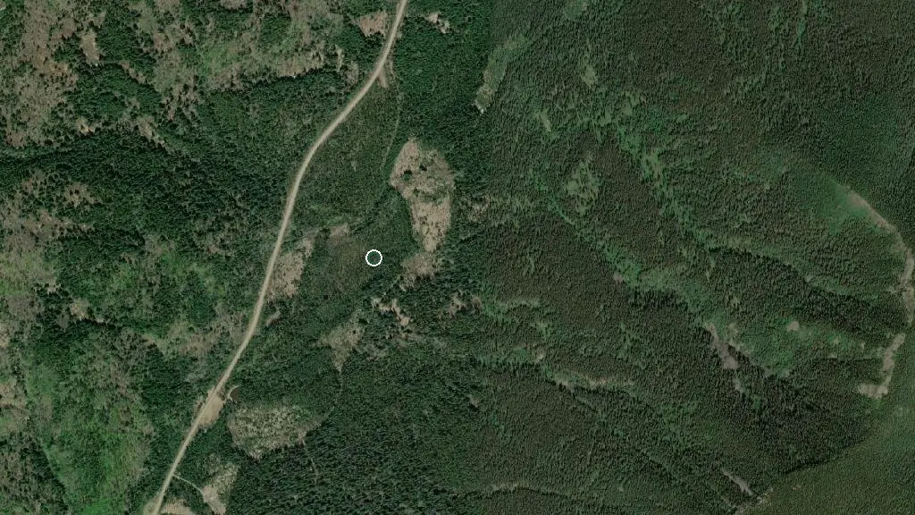 Aerial view of Two Lakes Provincial Park and surroundings