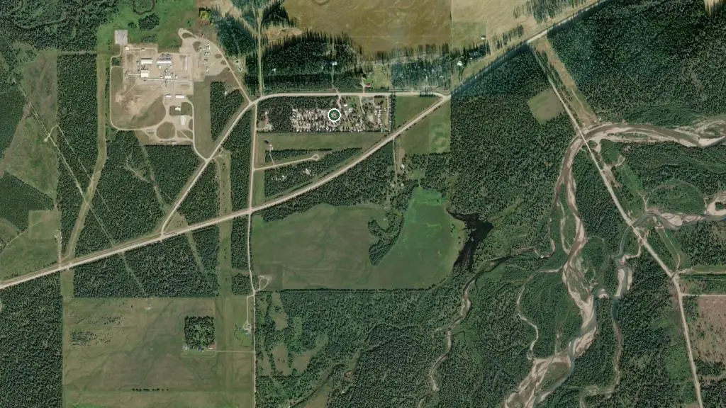 Aerial view of Kountry Aire Campground and surroundings