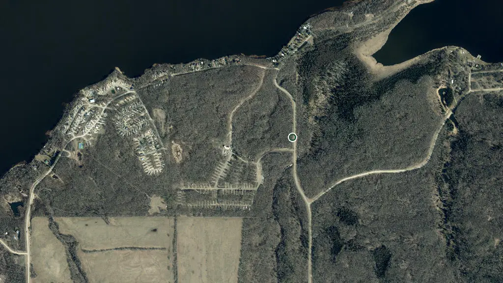 Aerial view of Wish You Were Here Eco Village and surroundings