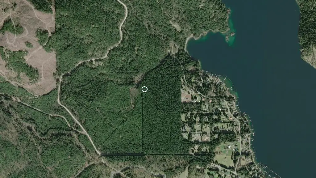 Aerial view of Gordon Bay Provincial Park and surroundings