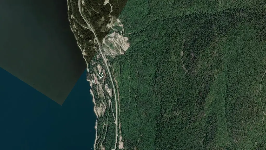 Aerial view of Halcyon Hot Springs Resort and surroundings