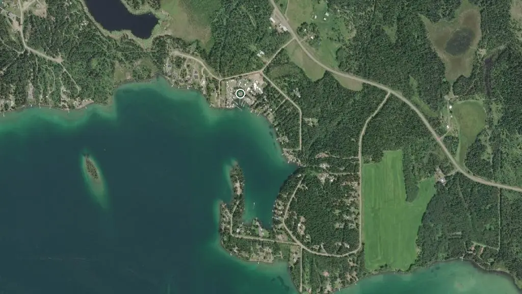 Aerial view of Sheridan Lake Resort and surroundings