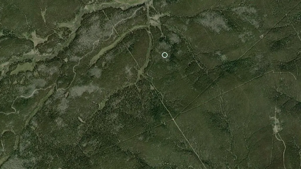 Aerial view of Ghost Reservoir Prov Rec Area and surroundings