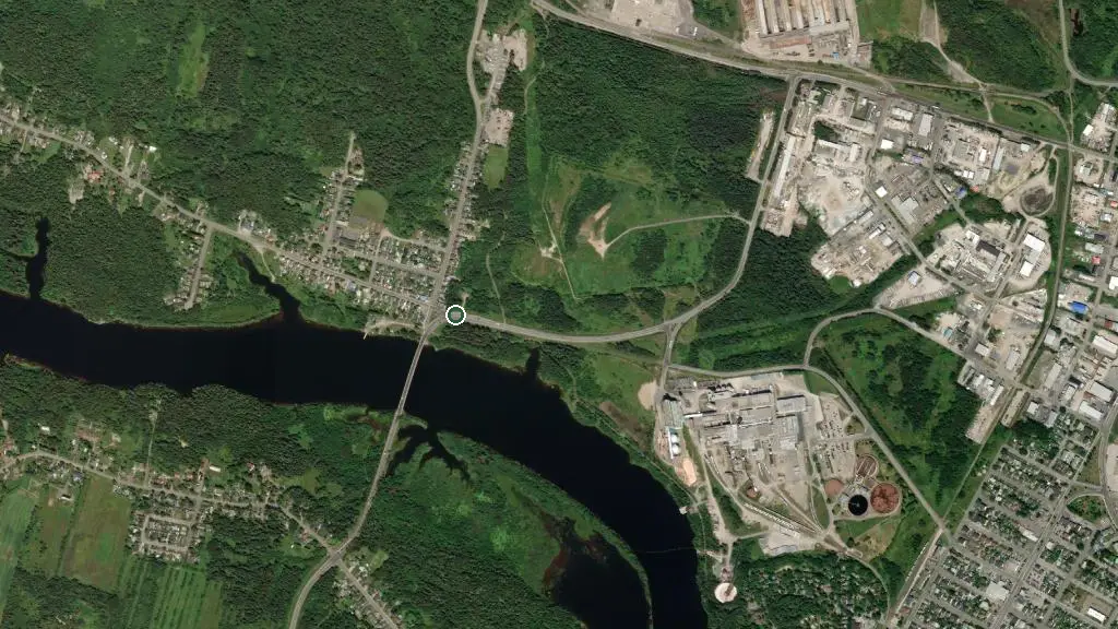 Aerial view of Camping Domaine Lavoie and surroundings