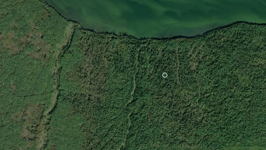 Aerial view of Calling Lake Provincial Park and surroundings