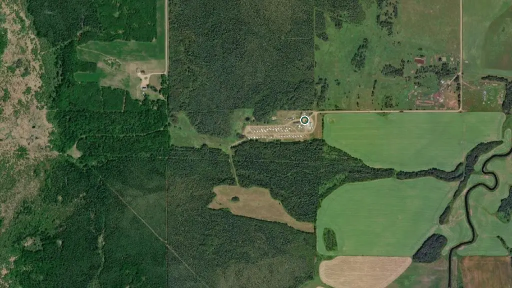 Aerial view of Athabasca Open Camp Ltd. & RV Park and surroundings