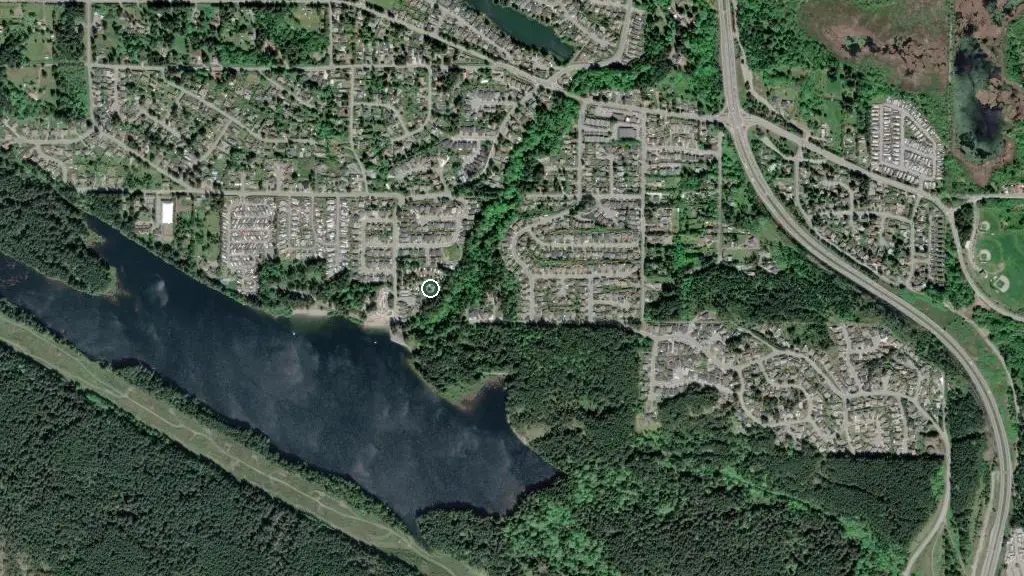 Aerial view of Westwood Lake Campground Resort and surroundings
