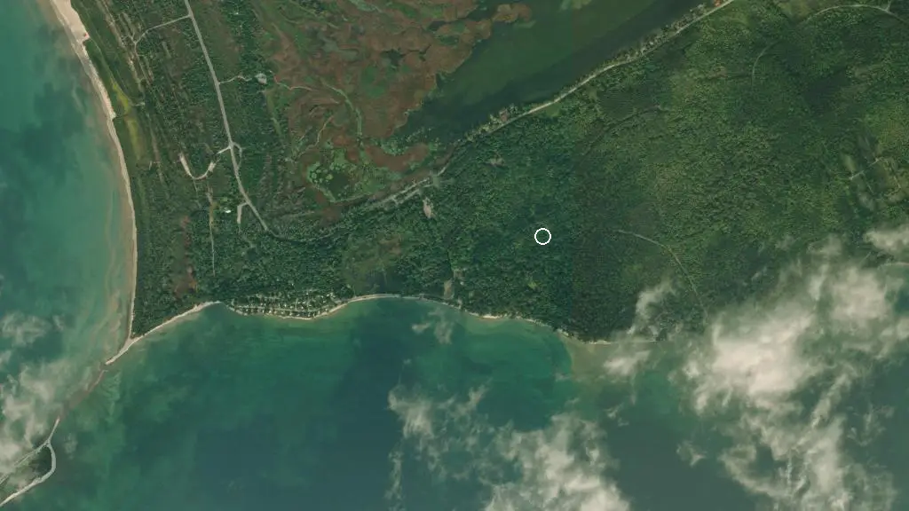 Aerial view of Hidden Valley Campground and surroundings