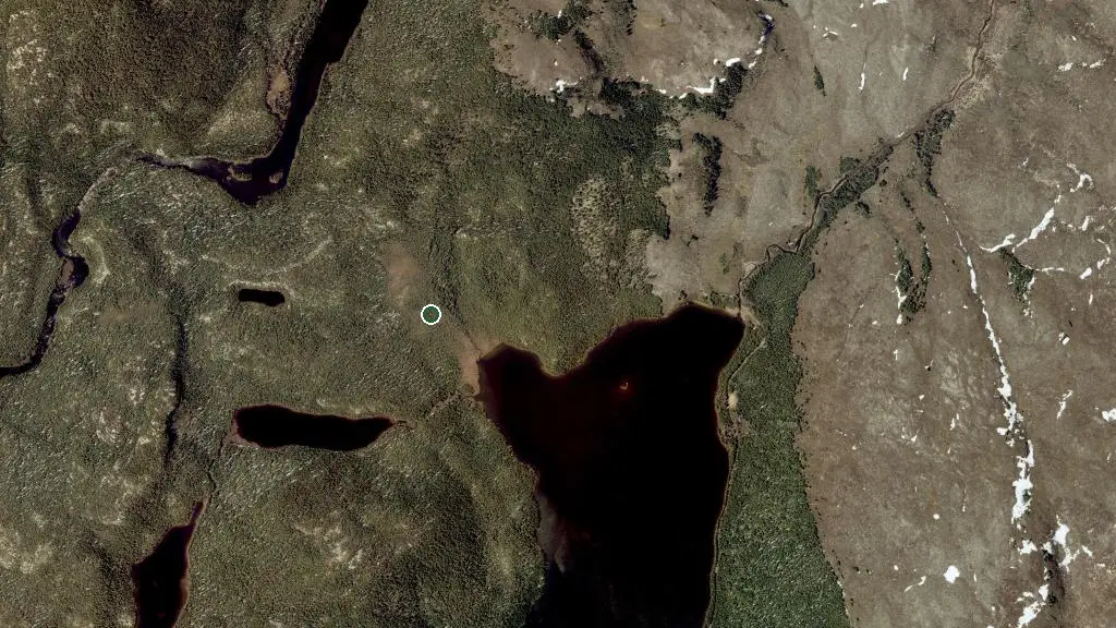 Aerial view of Parc national des Grands-Jardins and surroundings