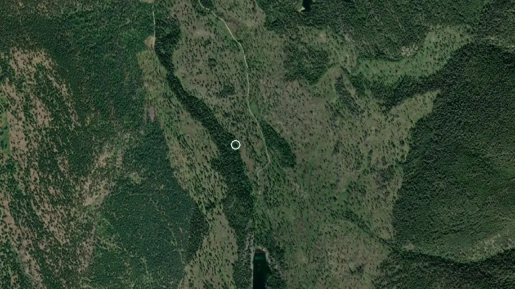Aerial view of Premier Lake Provincial Park and surroundings