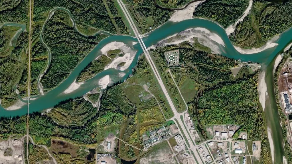Aerial view of Sagitawah RV Park and surroundings