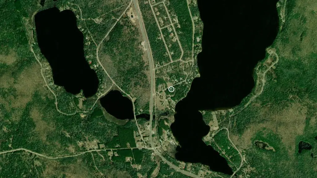 Aerial view of West Pines Park Resort and surroundings