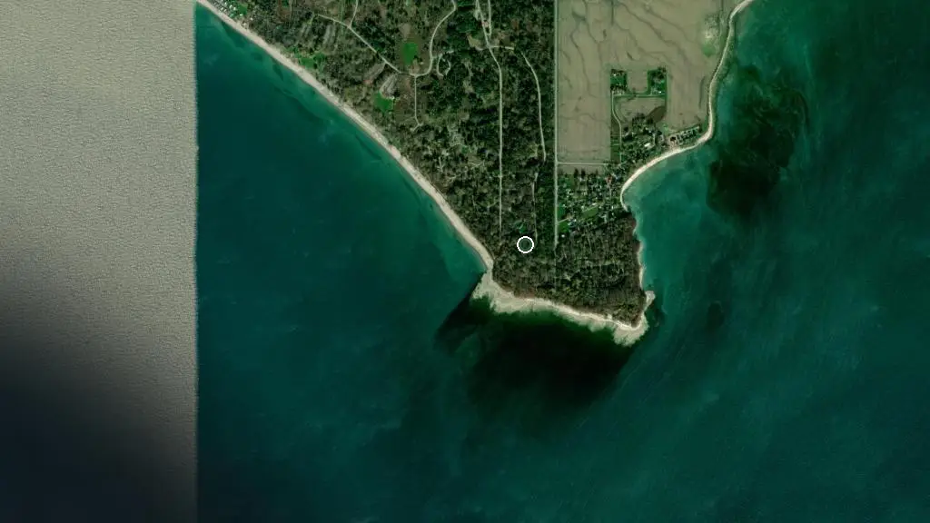 Aerial view of Rock Point - Minor Campground and surroundings
