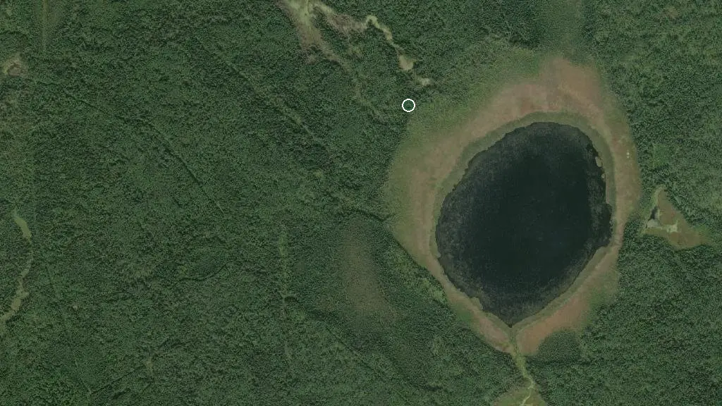 Aerial view of Lakeland Provincial Recreation Area and surroundings