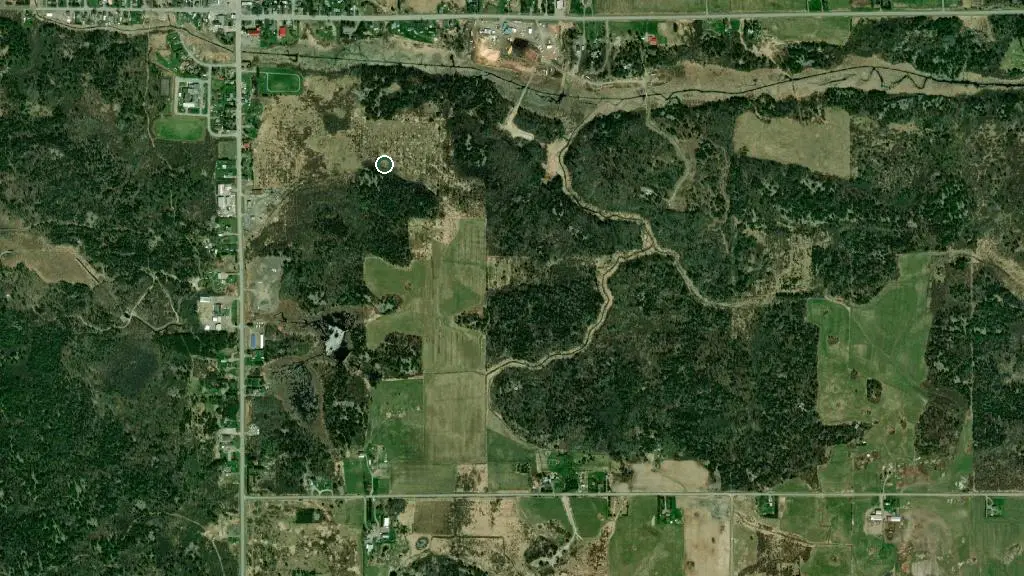 Aerial view of Fish Tale Lodge and surroundings
