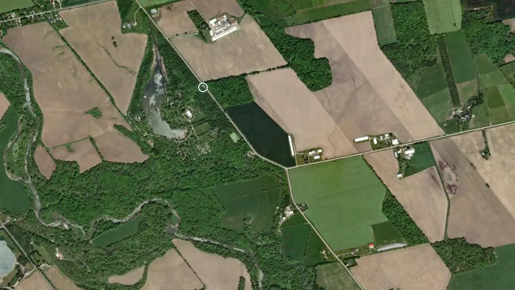 Aerial view of Holiday Beach Family RV Park and surroundings