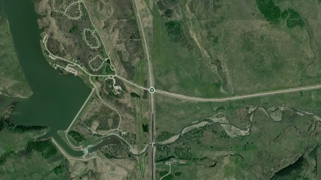 Aerial view of Racehorse Prov Rec Area and surroundings