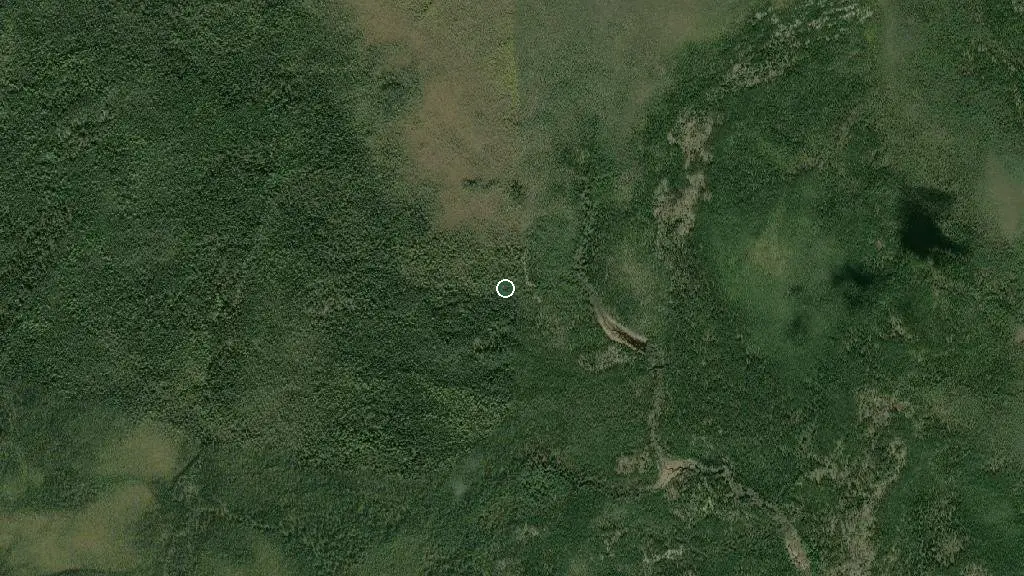 Aerial view of Nagagamisis Provincial Park and surroundings