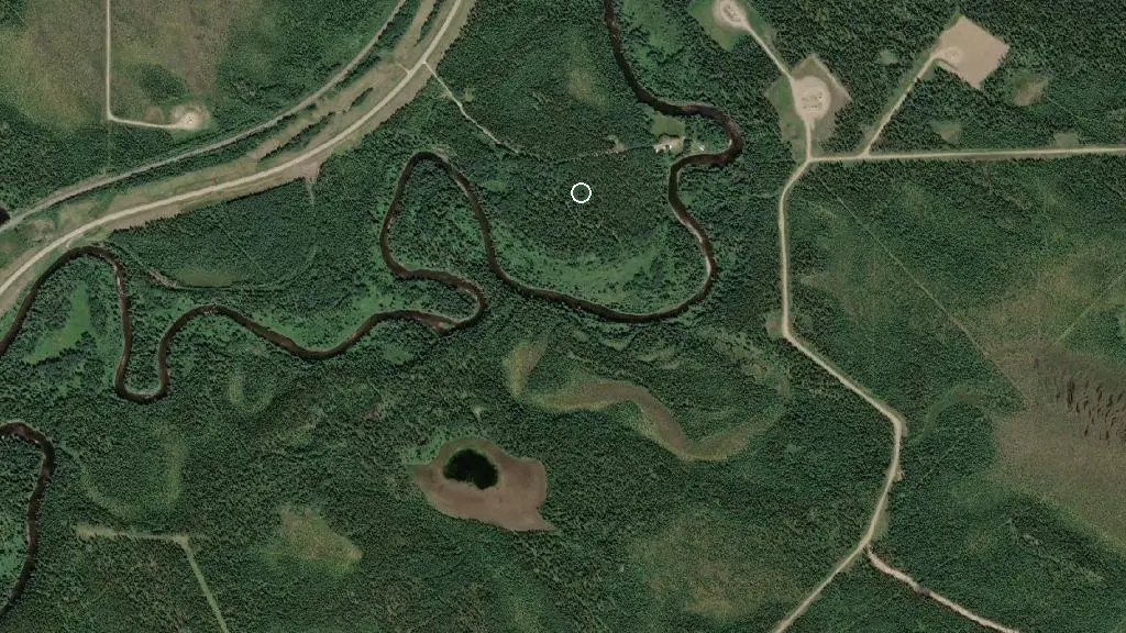 Aerial view of Weald Provincial Recreation Area and surroundings