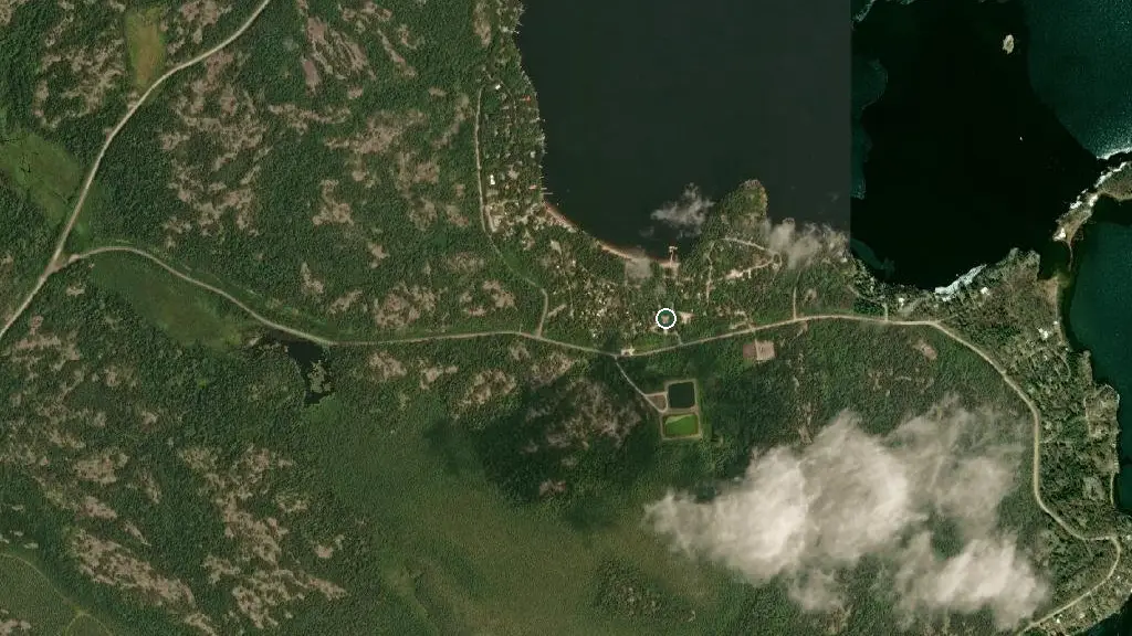Aerial view of Whiteshell Provincial Park - Big Whiteshell Campground and surroundings