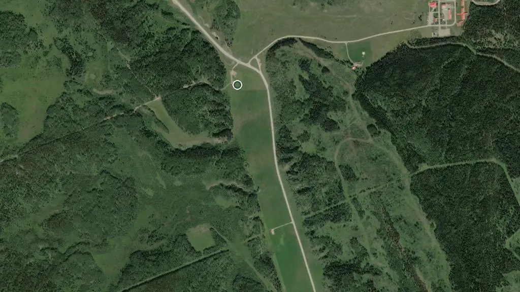 Aerial view of South Ghost Provincial Recreation Area and surroundings