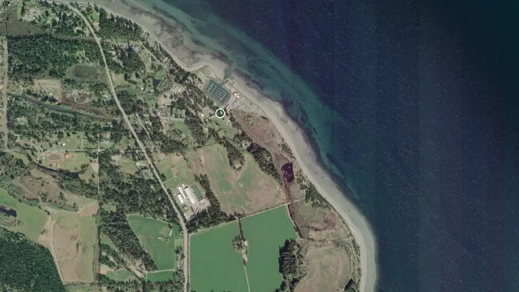 Aerial view of The Glamping Beachcomber and surroundings