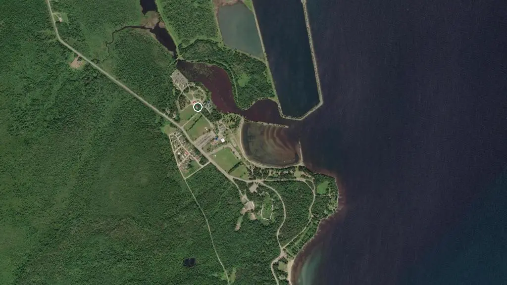 Aerial view of Chippewa Park Tourist Camp and surroundings