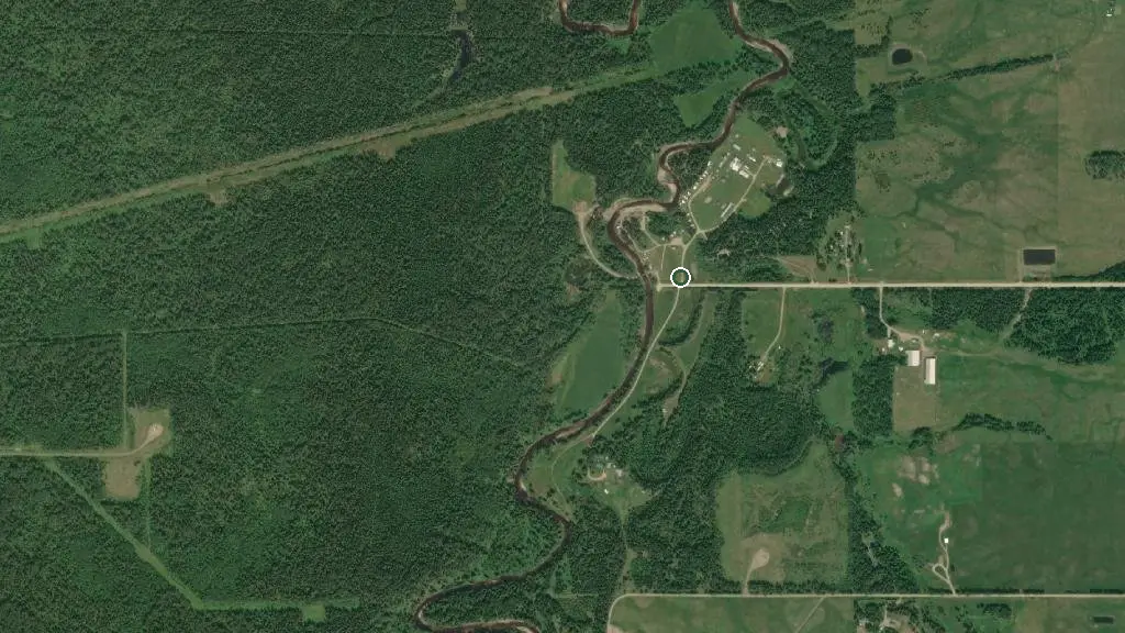 Aerial view of Eagle Creek Campground and surroundings