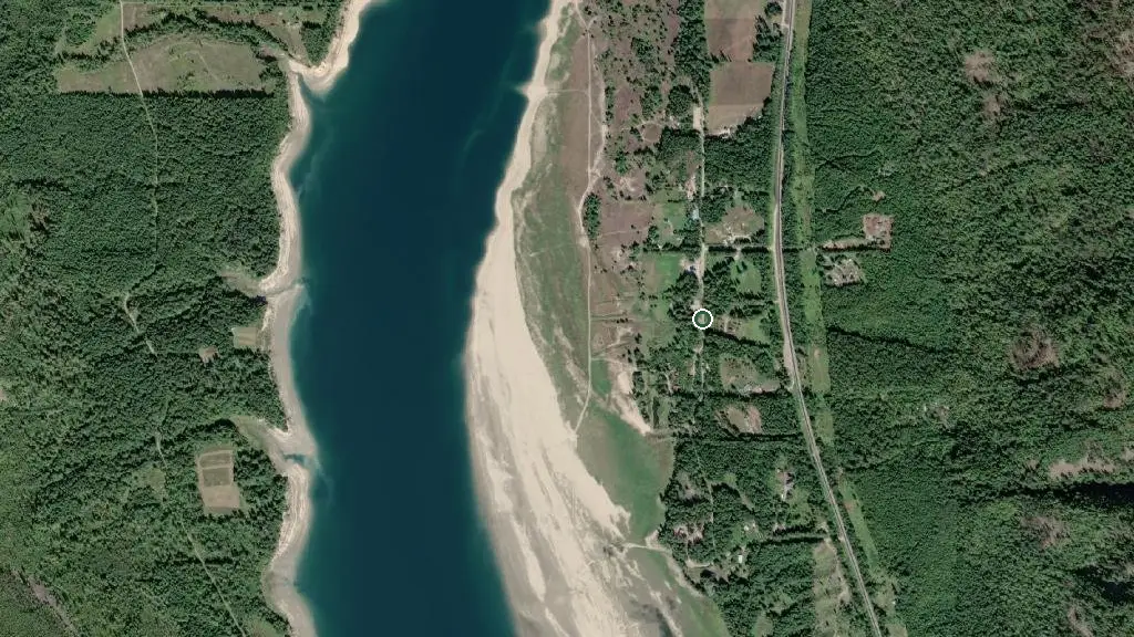 Aerial view of Sunny Cove Camp and surroundings