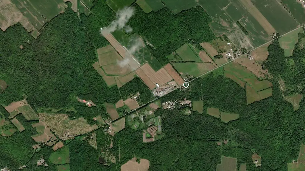 Aerial view of Camping Gémeaux Inc. and surroundings