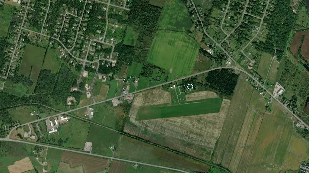 Aerial view of Montreal Soaring Club - Club de vol à voile de Montréal and surroundings