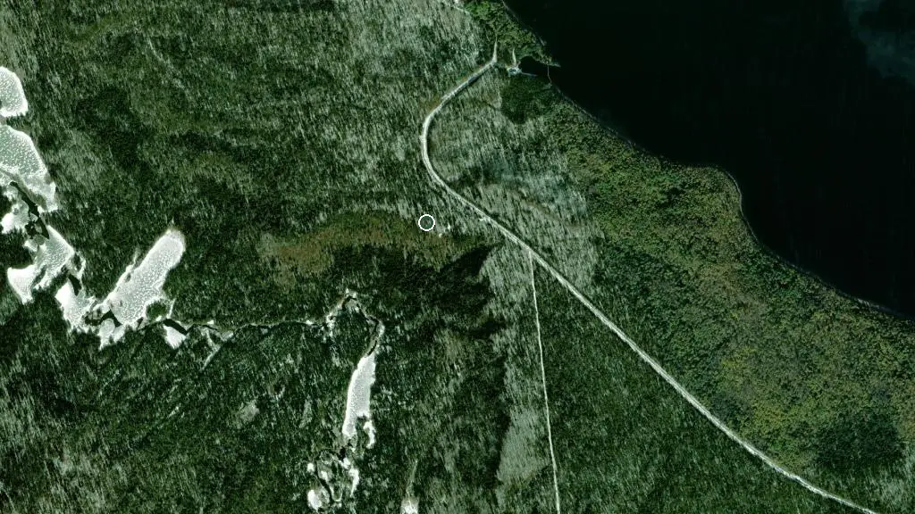 Aerial view of Silver Falls Provincial Park and surroundings