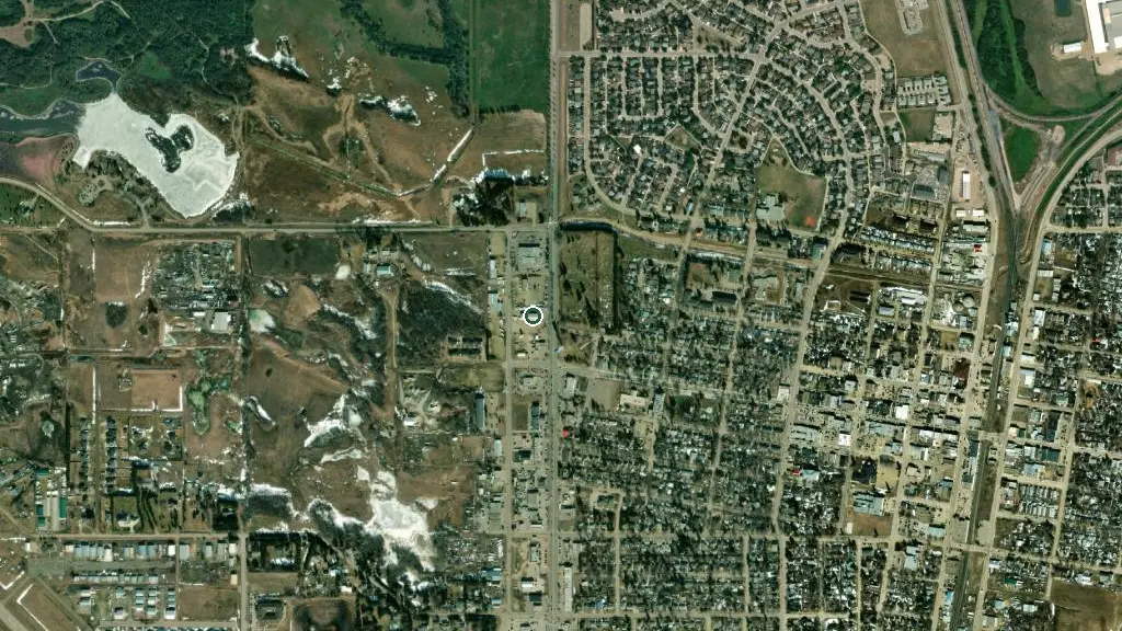 Aerial view of Parkview RV Centre and surroundings