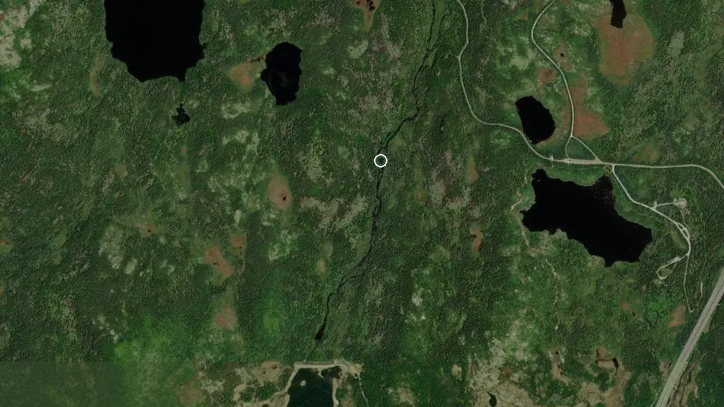 Aerial view of Butter Pot Provincial Park and surroundings