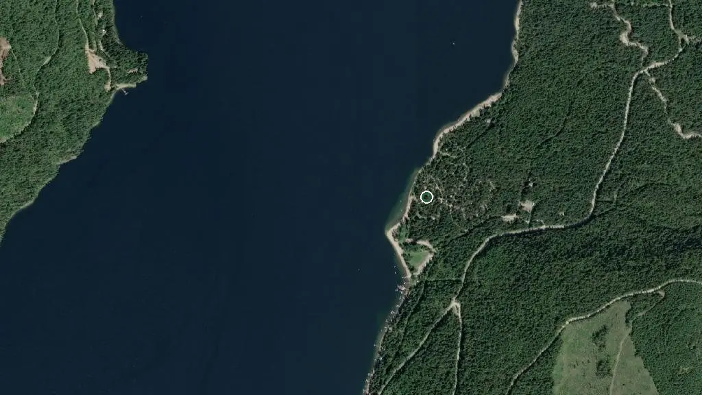 Aerial view of Trinity Campground and surroundings