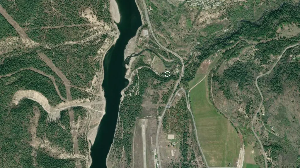 Aerial view of Beaver Creek Provincial Park and surroundings
