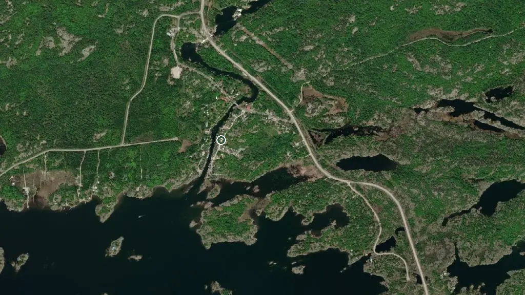 Aerial view of Bay Villa Lodge and surroundings