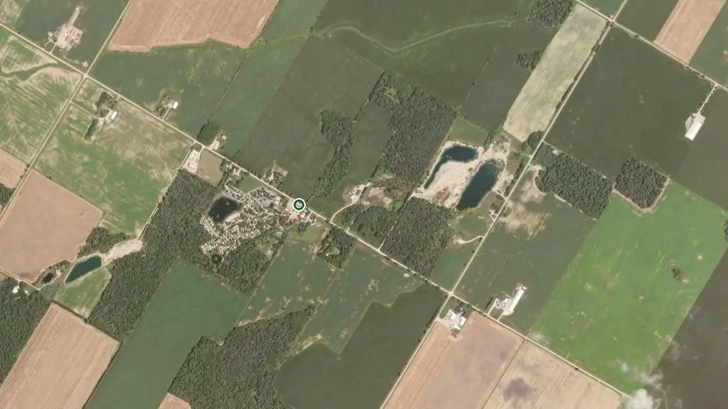 Aerial view of Family Paradise Campground – Killam Seasonal Resorts and surroundings