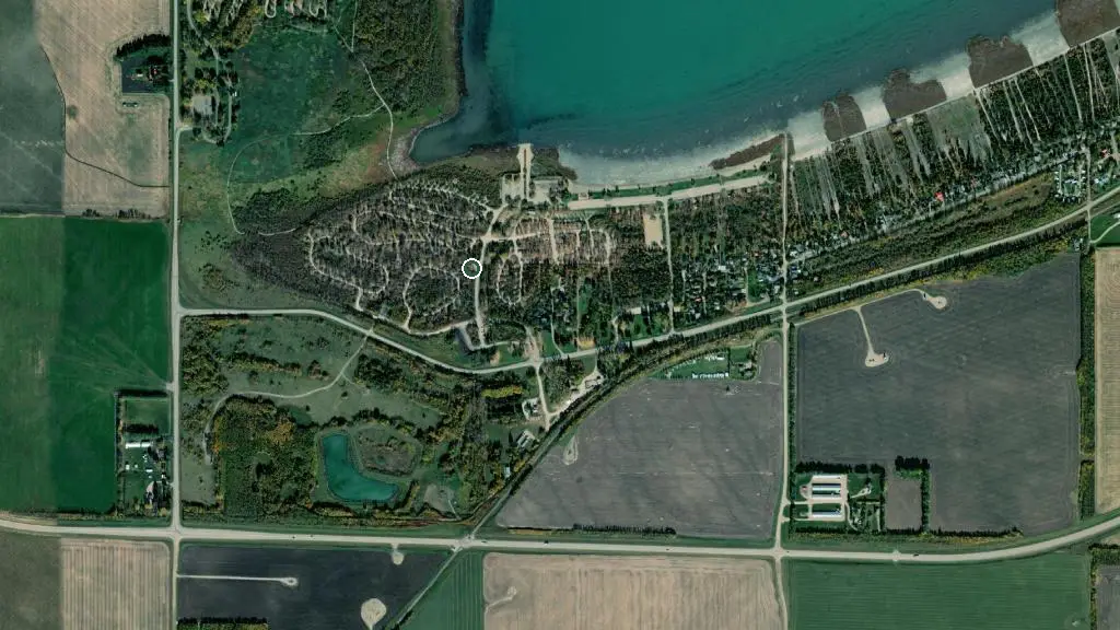 Aerial view of Brewers Campground and surroundings