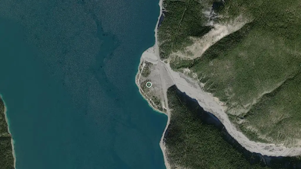 Aerial view of Strawberry Flats Campground and surroundings
