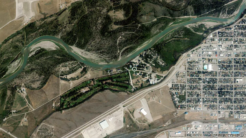Aerial view of Daisy May Members Only Private RV Resort and surroundings