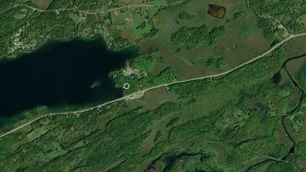 Aerial view of Silver Lake - Dawson Campground and surroundings