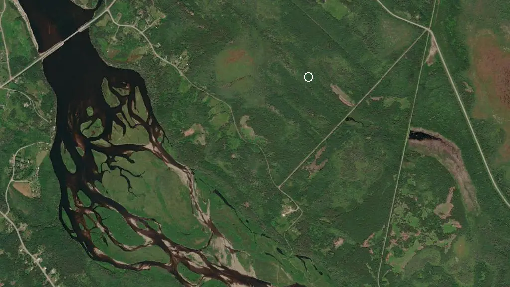 Aerial view of Wishingwell Campground and surroundings