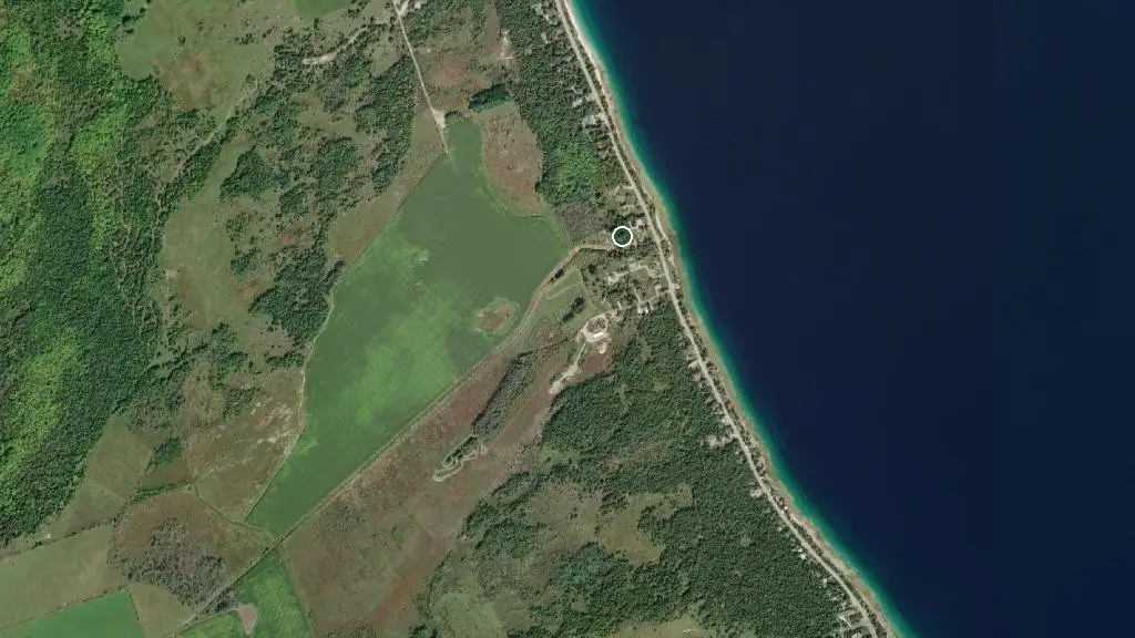 Aerial view of White Bluff Campground and surroundings